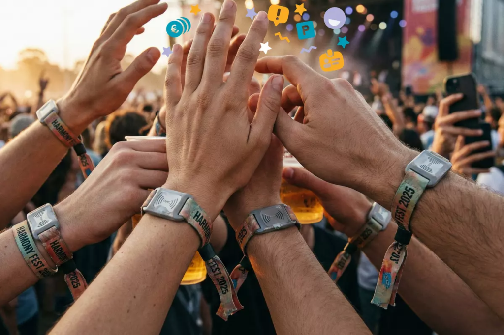 La solution MONECARTE dédiée aux festivals et événements : tout dans son bracelet d'accès